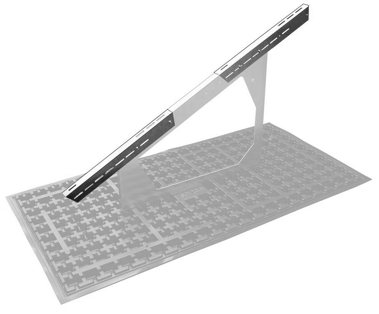 ZinCo Adapterprofil für SGR Länge 70 cm, aus Aluminium