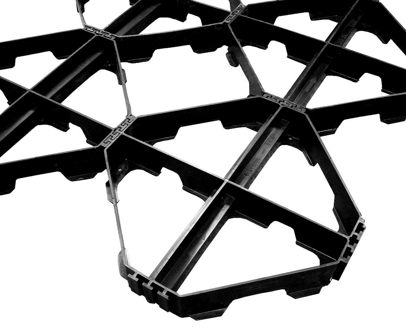 ZinCo Georaster für Schrägdächer, Höhe 10 cm, 54 x 54 cm, = 2,56 St./m²